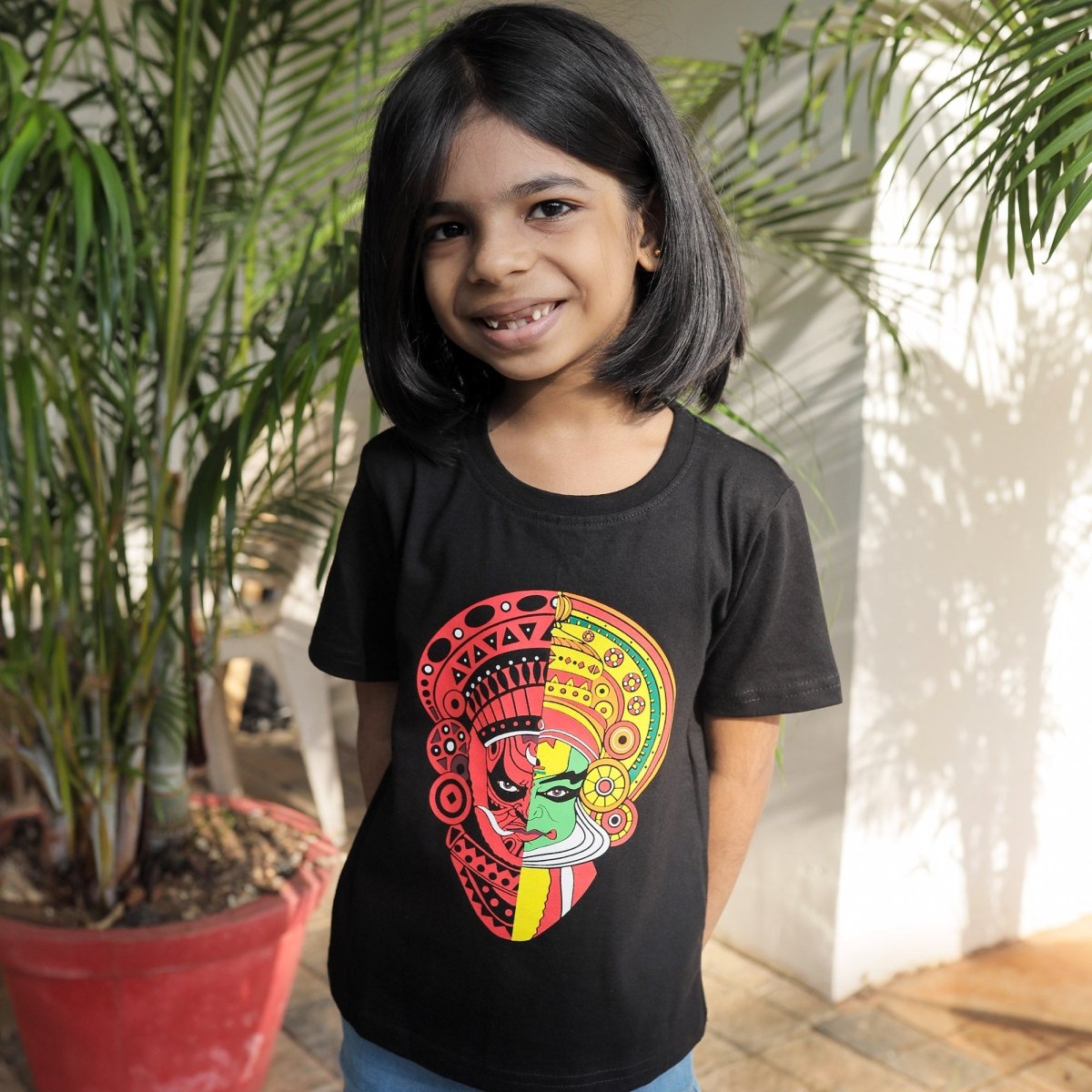 Theyyam Kids Tshirt - Pure Cotton - Kids Printed T-shirt | Mydesignation