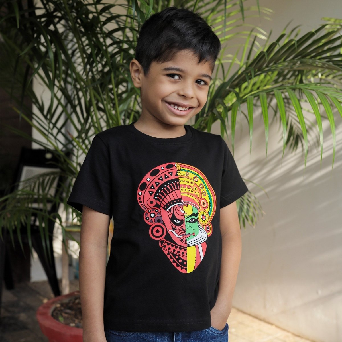 Theyyam Kids Tshirt - Pure Cotton - Kids Printed T-shirt | Mydesignation