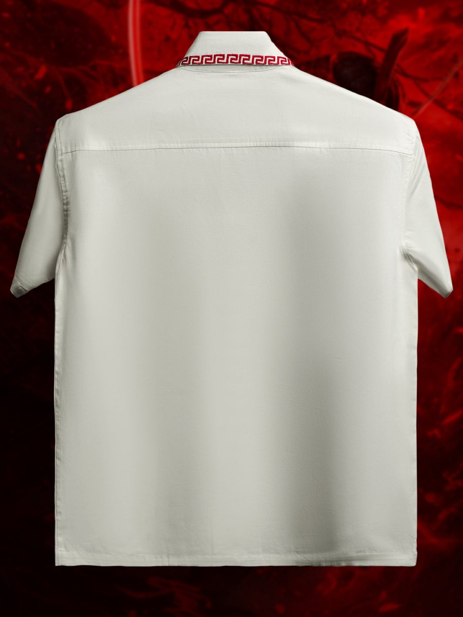 Men's Theyyam Samurai Embroidered Cotton Shirt | Mydesignation