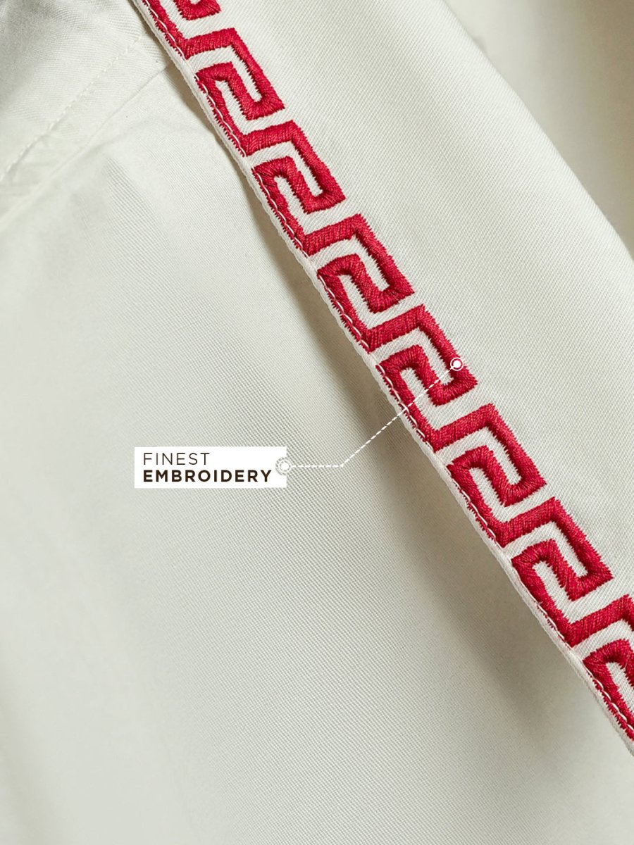 Men's Theyyam Samurai Embroidered Cotton Shirt | Mydesignation
