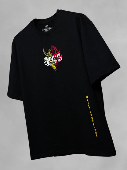 Theyyam Samurai - Oversized T-shirt | Mydesignation