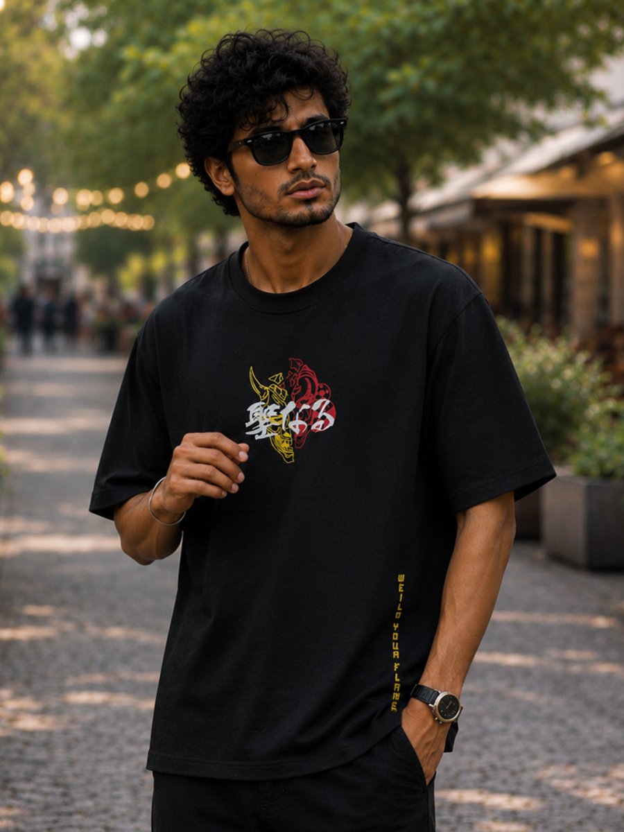 Buy Theyyam Samurai Tshirt | Oversized Cotton Tee | Mydesignation