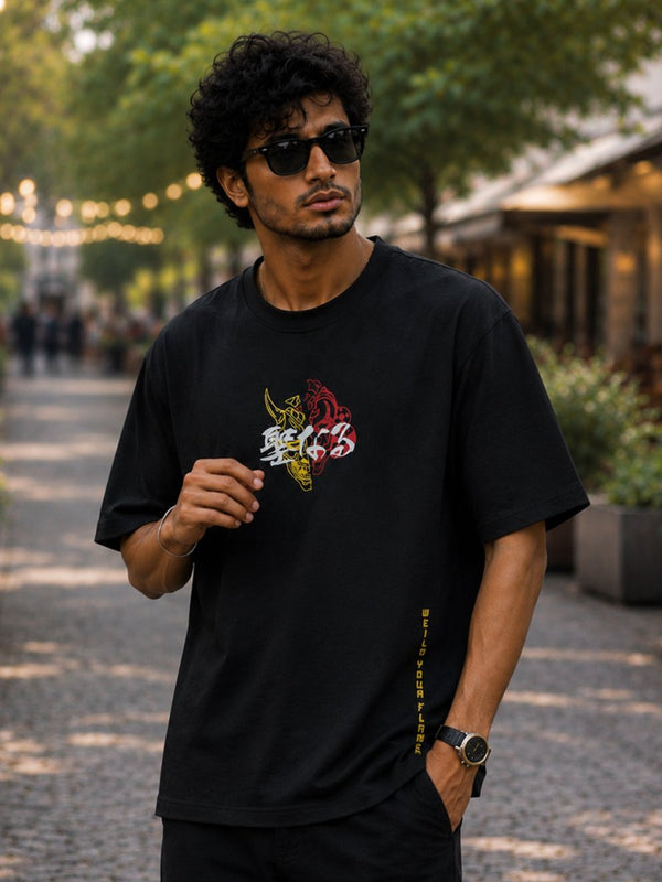 Theyyam Samurai - Oversized T-shirt | MyDesignation
