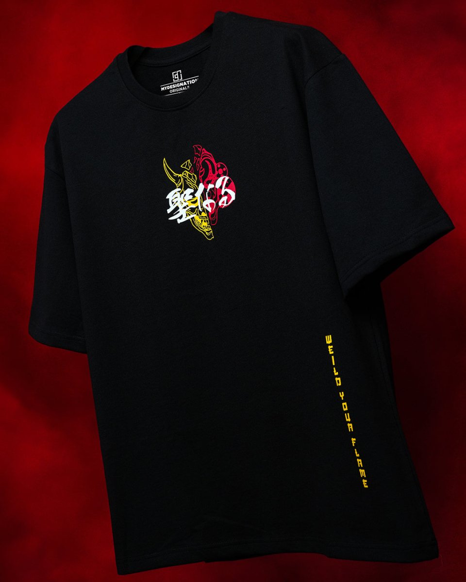 Theyyam Samurai Oversized Tee - Women Oversized T-shirt | Mydesignation