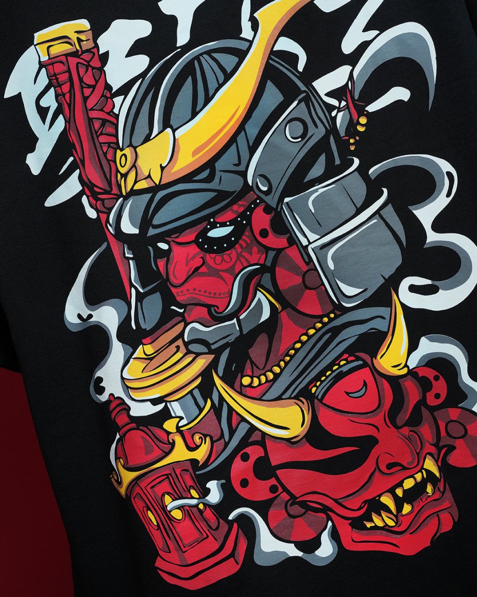 Theyyam Samurai Oversized Tee - Women Oversized T-shirt | Mydesignation