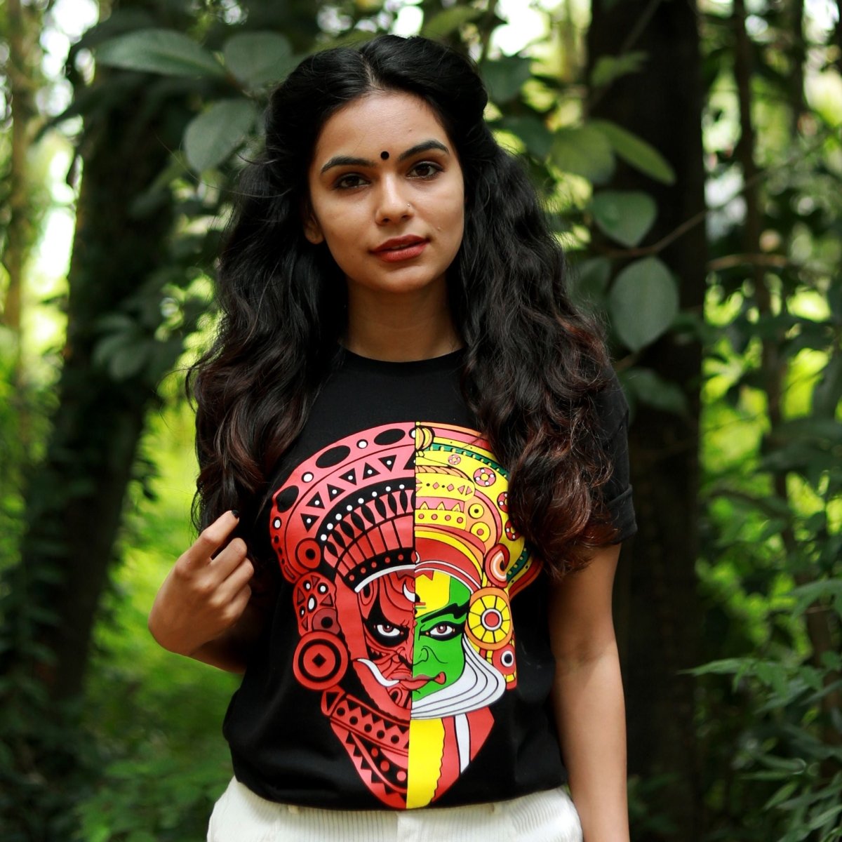 Theyyam Tshirt - Kathakali Theyyam Fusion - Women&