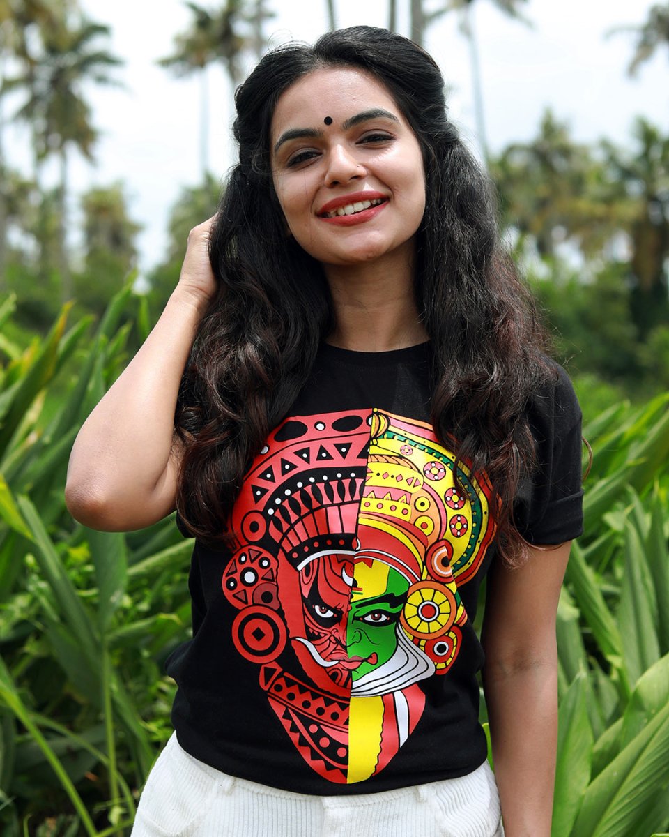Theyyam Tshirt - Kathakali Theyyam Fusion - Women&