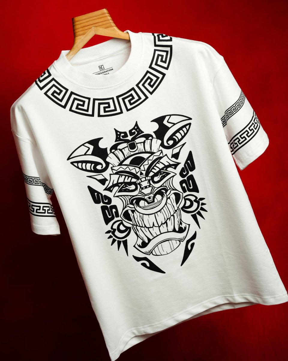 Urban Backwoods Tribal Chinese Dragon III Uomo T-Shirt Verde Taglia S