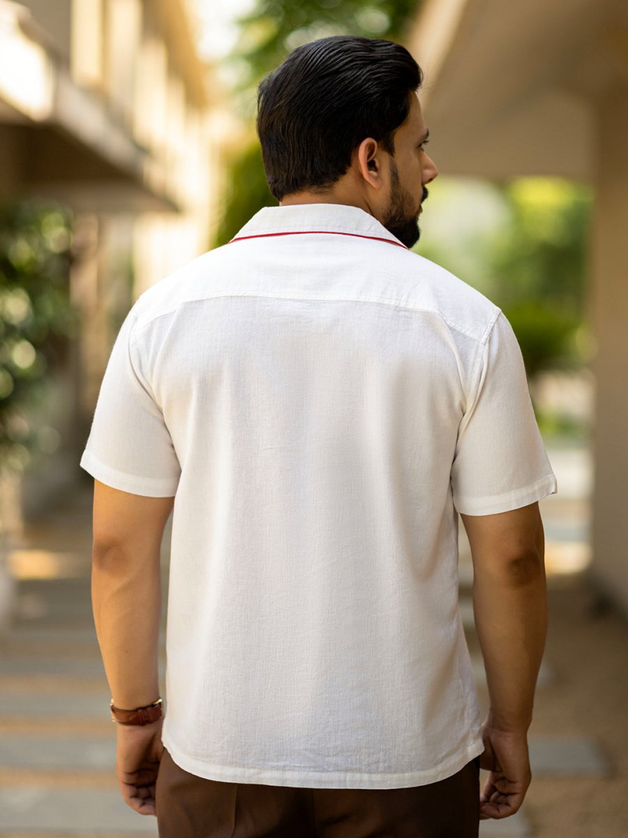 Twin Fish Embroidered Shirt - Shirt | Mydesignation