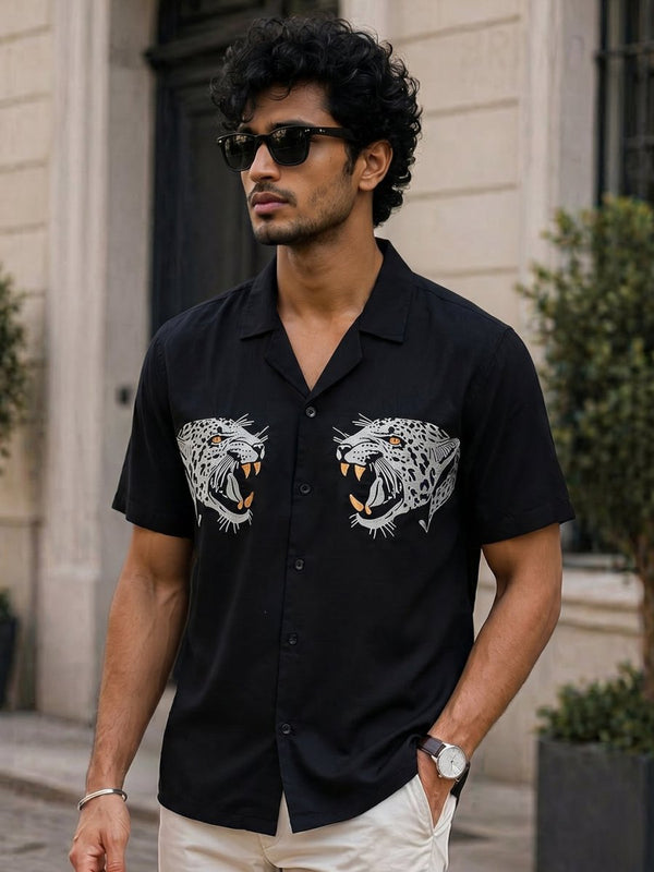 Twin Leopard Embroidered - Shirt | MyDesignation