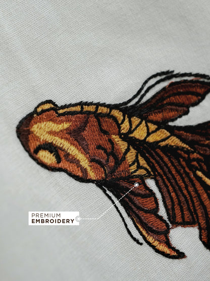 Twin Fish Embroidered Shirt