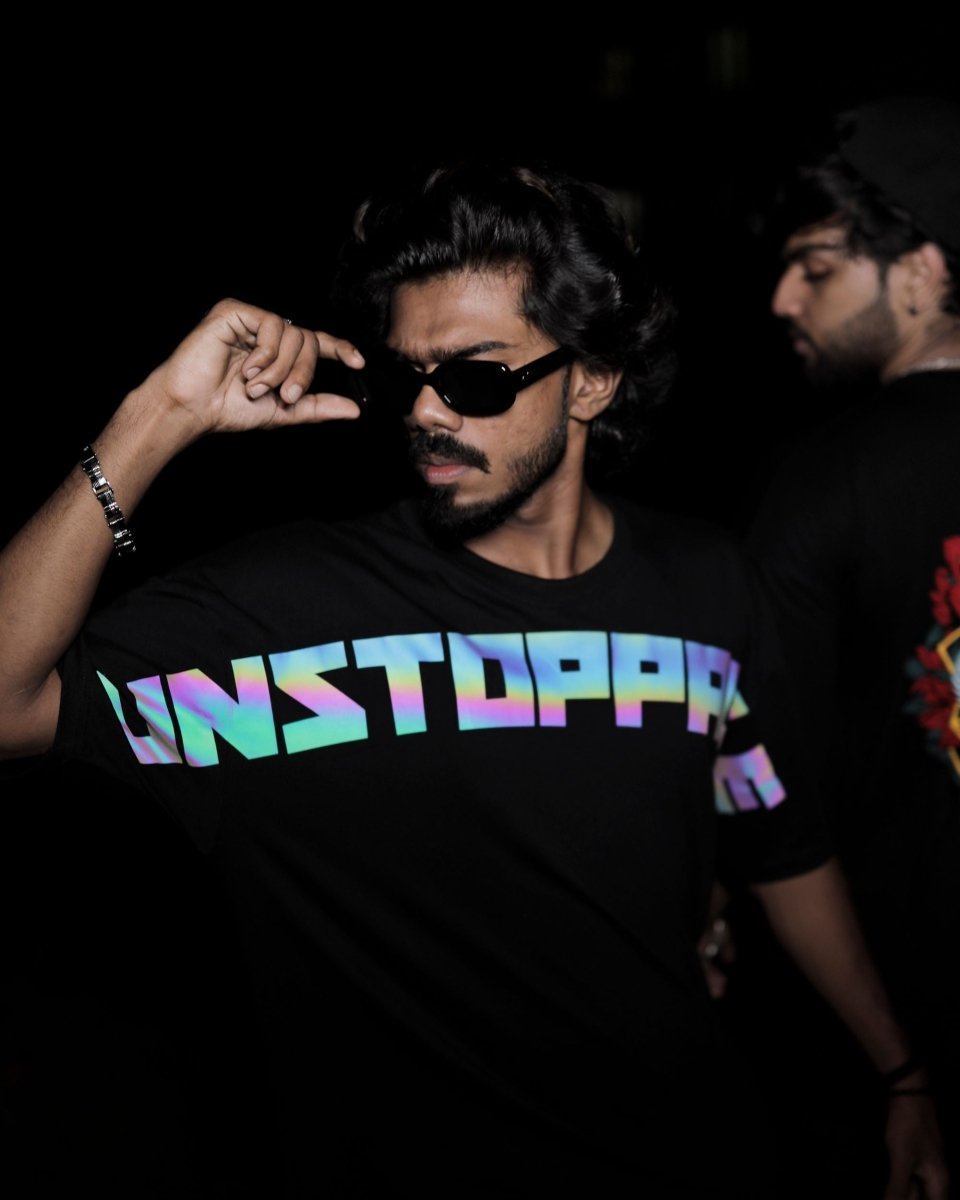 Unstoppable - Reflective Print - Men Oversized T-shirt | Mydesignation