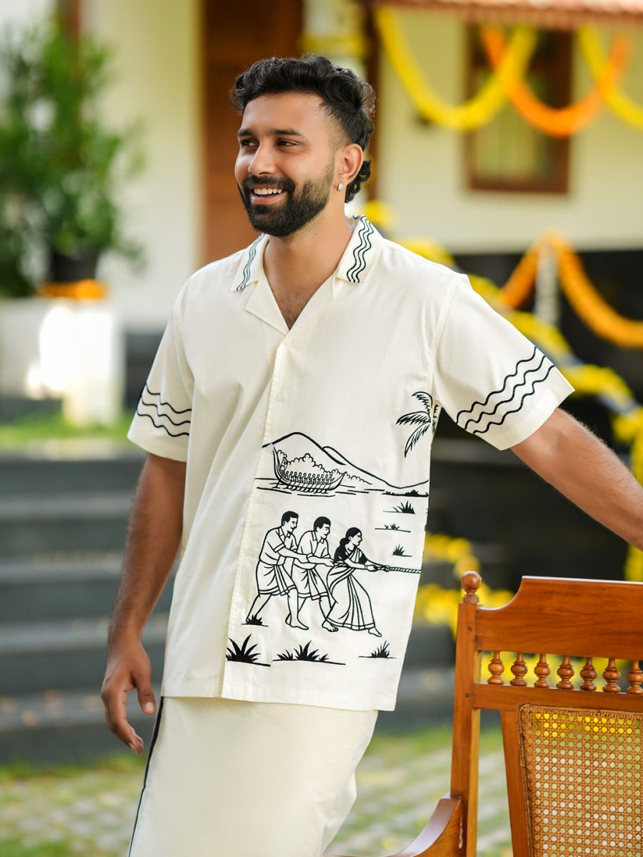 Vadamvali Embroidered - Men Shirt | Mydesignation