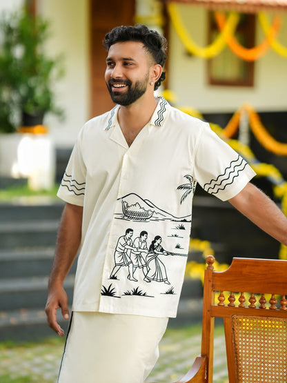 Vadamvali Embroidered - Men Shirt | Mydesignation
