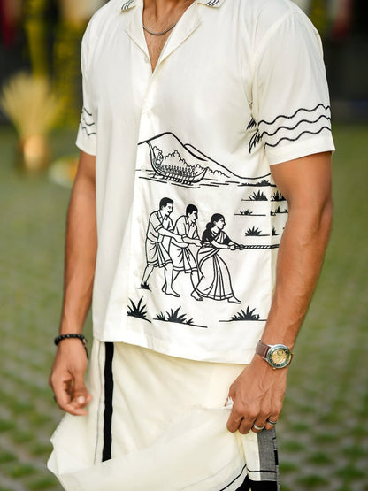 Vadamvali Embroidered - Men Shirt | Mydesignation