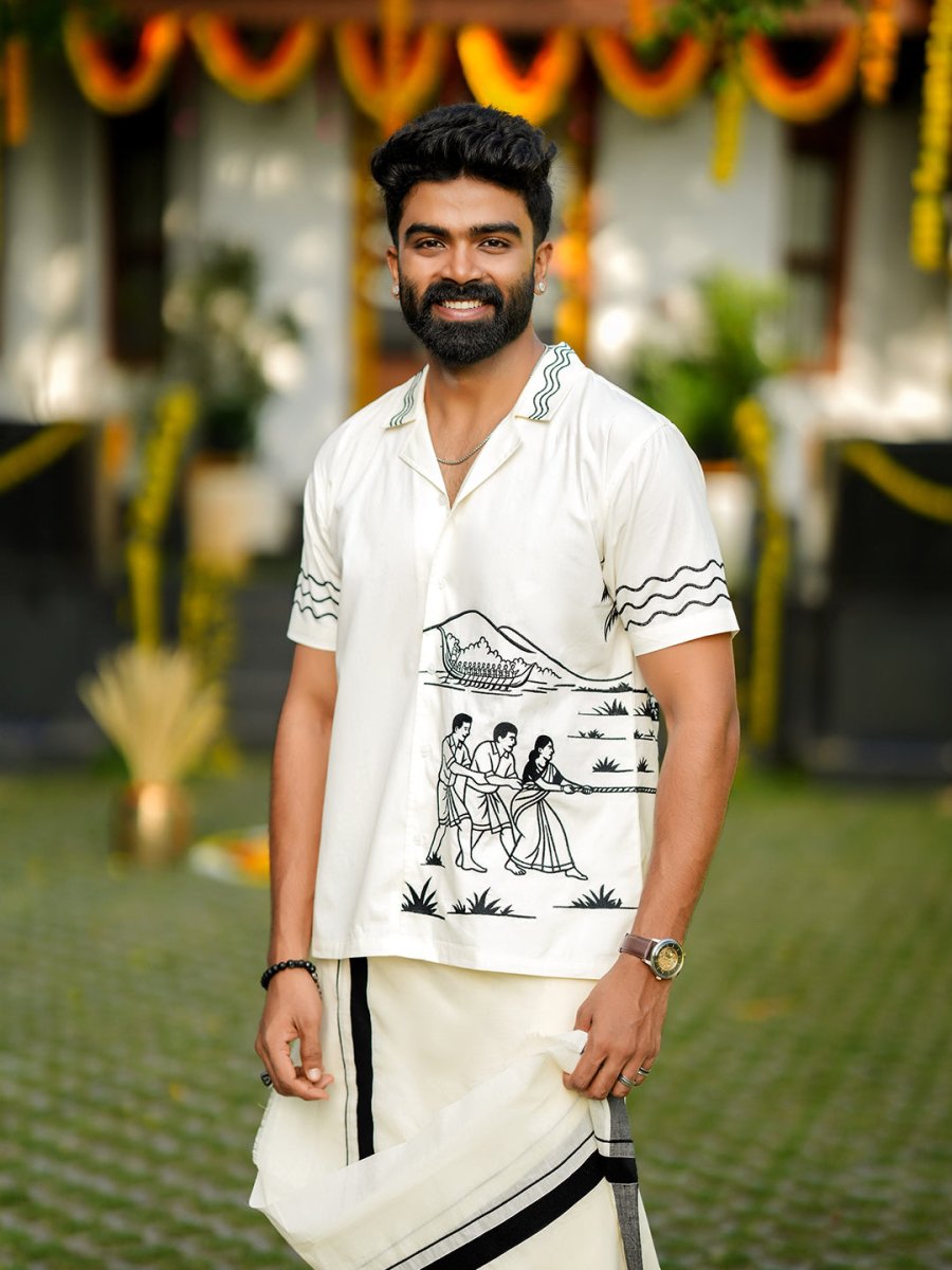 Vadamvali Embroidered - Men Shirt | Mydesignation