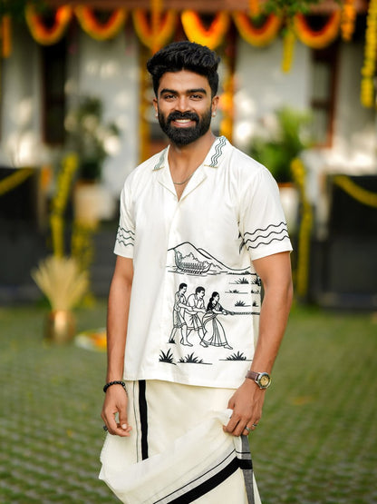 Vadamvali Embroidered - Men Shirt | Mydesignation