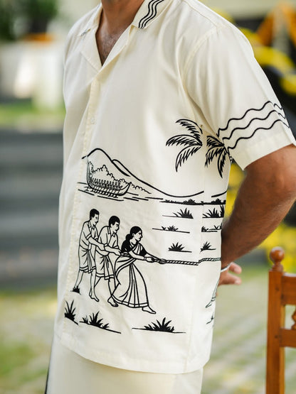 Vadamvali Shirt and Saree Combo - Couple Combo | Mydesignation