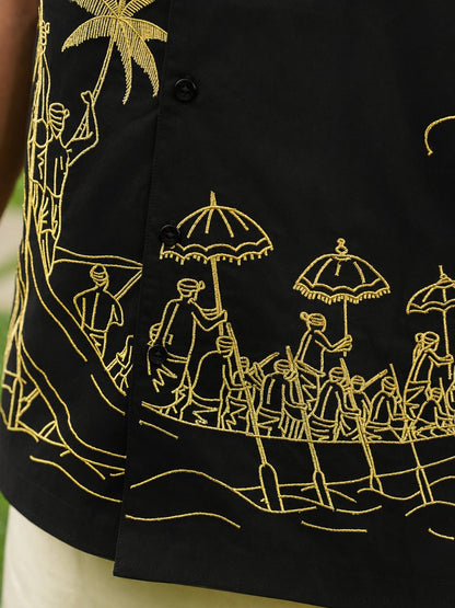 Vallamkali Embroidered Shirt - Shirt | MyDesignation