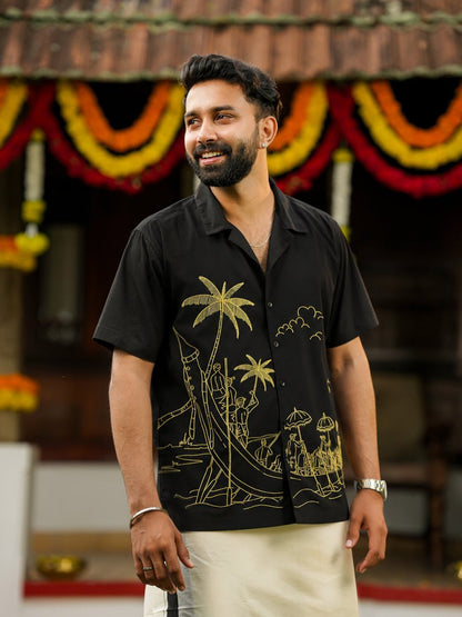 Vallamkali Embroidered Shirt - Shirt | MyDesignation