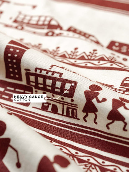 Warli - Oversized T-shirt | Mydesignation