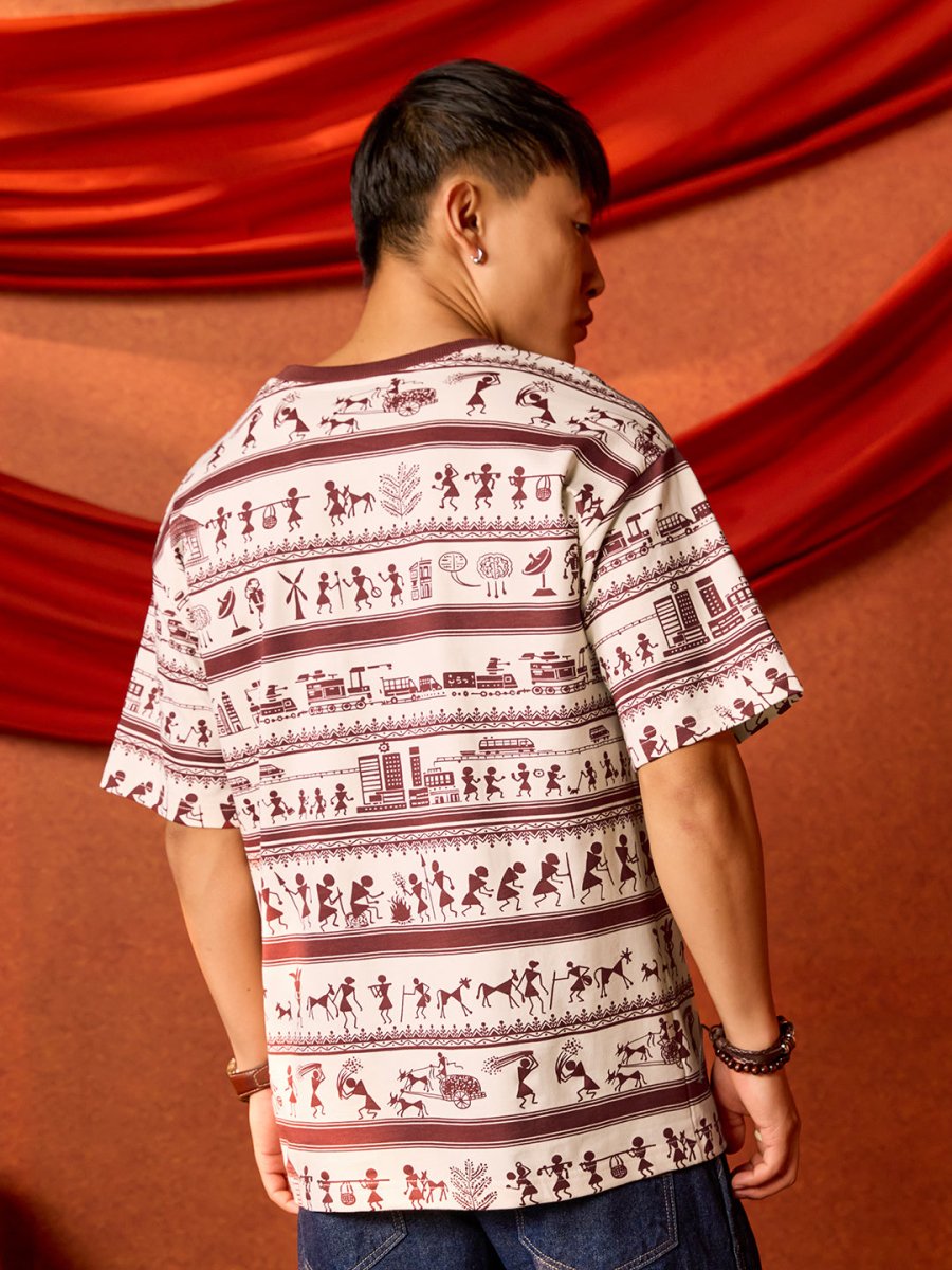 Warli - Oversized T-shirt | Mydesignation