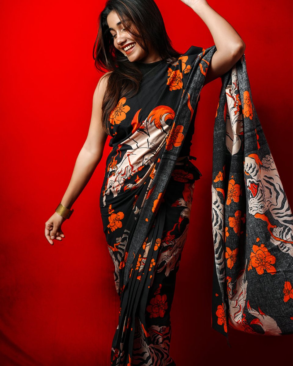 Wildflower Saree - Pre Draped Saree | Mydesignation