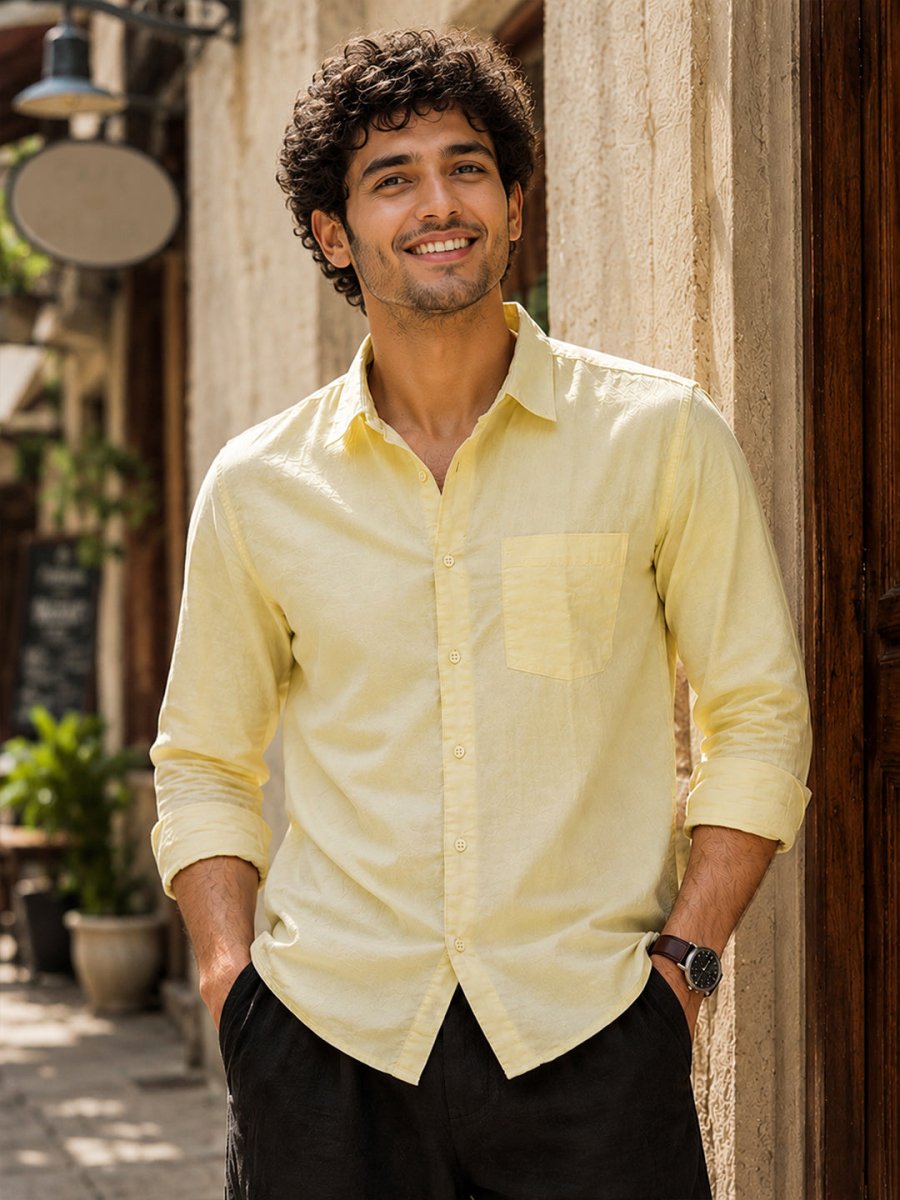 Yellow Cotton Shirt - Shirt | MyDesignation