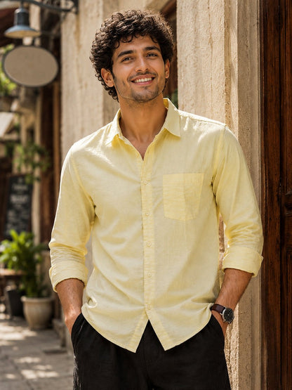Yellow Cotton Shirt - Shirt | MyDesignation
