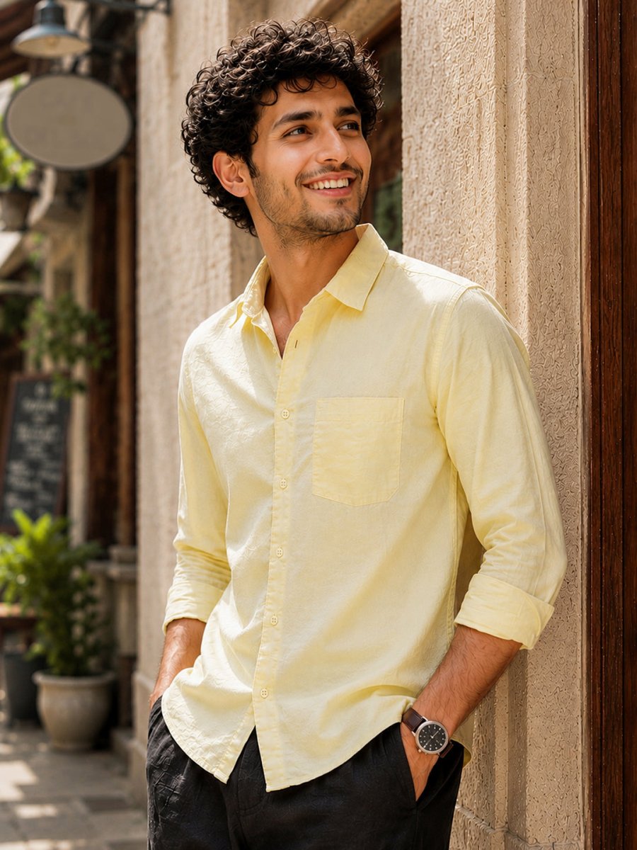 Yellow Cotton Shirt - Shirt | MyDesignation