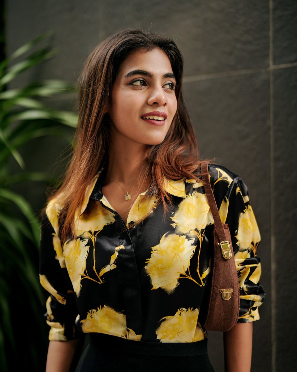 Yellow Floral - Women Shirt | Mydesignation